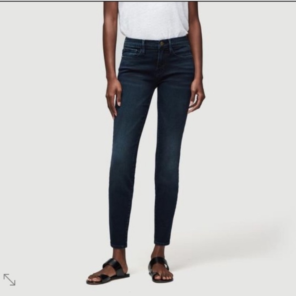 Frame Le skinny de Jeanne Porter dark wash jeans